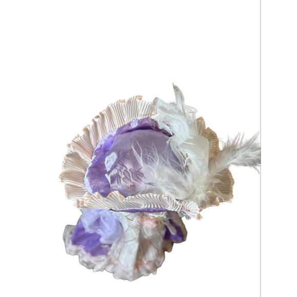 J Misa Collection Porcelain Doll Purple Dress with Hat - Picture 8 of 12